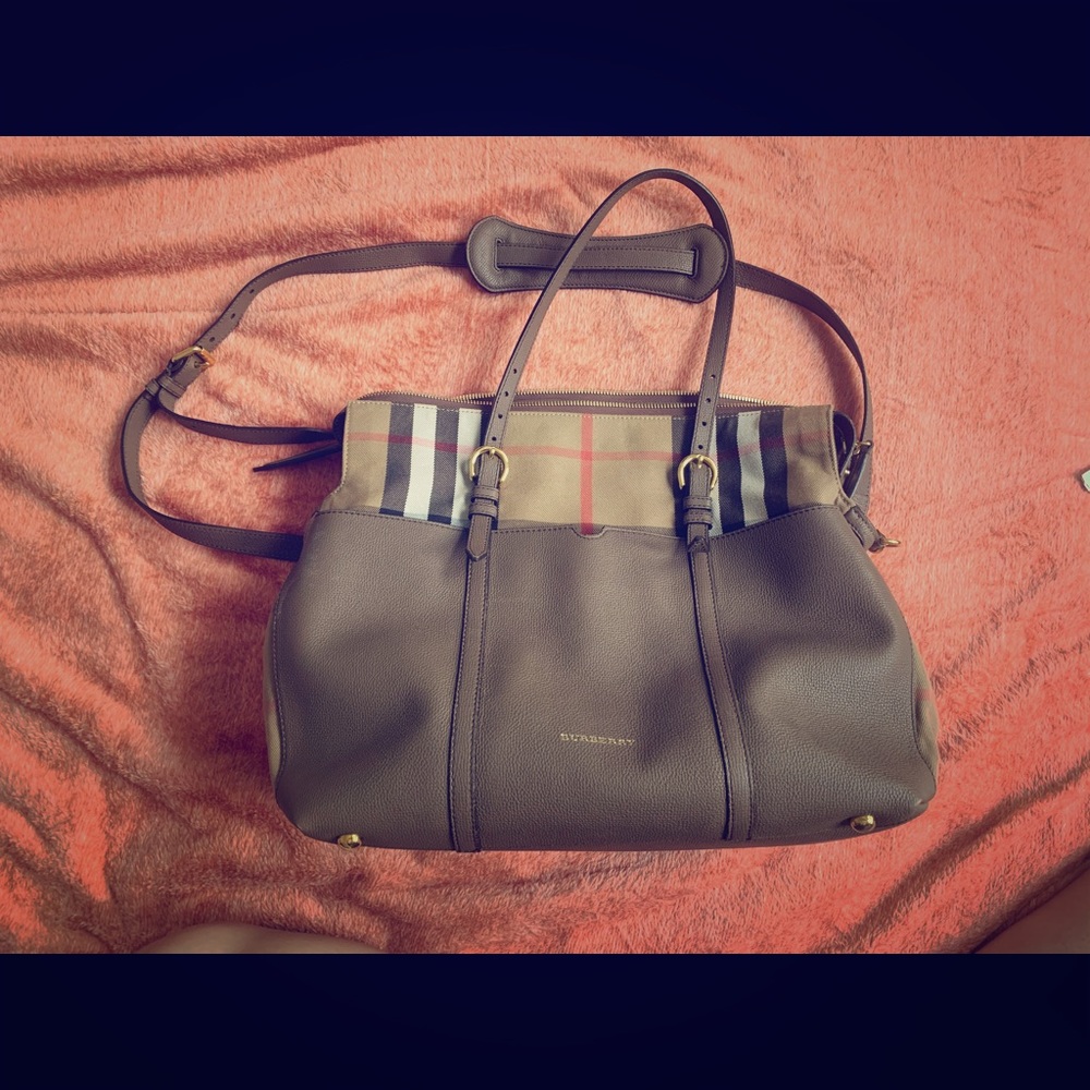 Authentic Burberry tote / diaper bag